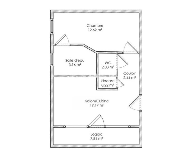 Appartement - 39 m² - 2 pièces