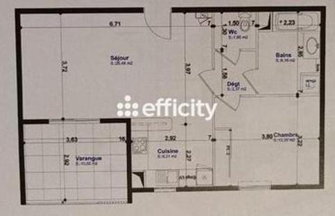 Appartement - 54 m² - 2 pièces