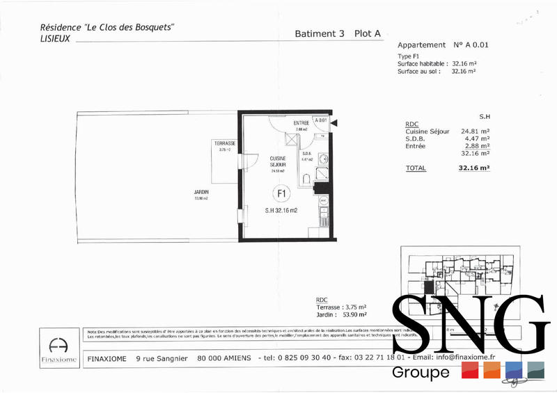 Appartement - 33 m² - 1 pièce