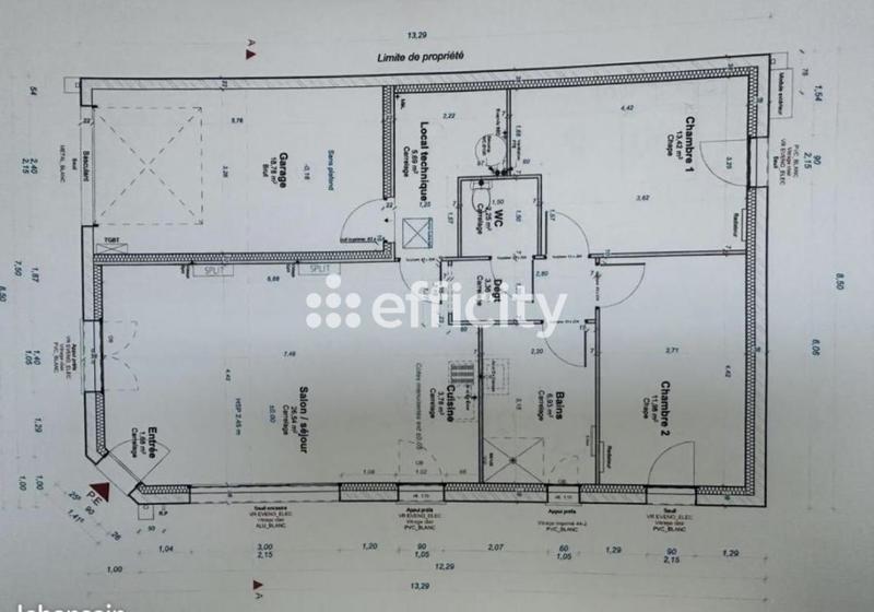 Pavillon - 76 m² - 3 pièces