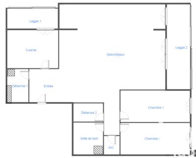 Appartement - 79 m² - 3 pièces