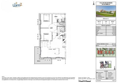 Appartement - 65 m² - 3 pièces