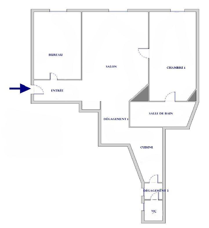 Appartement - 45 m² - 2 pièces