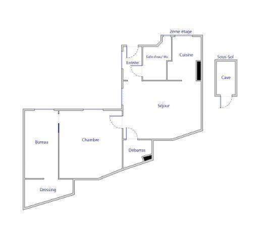 Appartement - 43 m² - 3 pièces