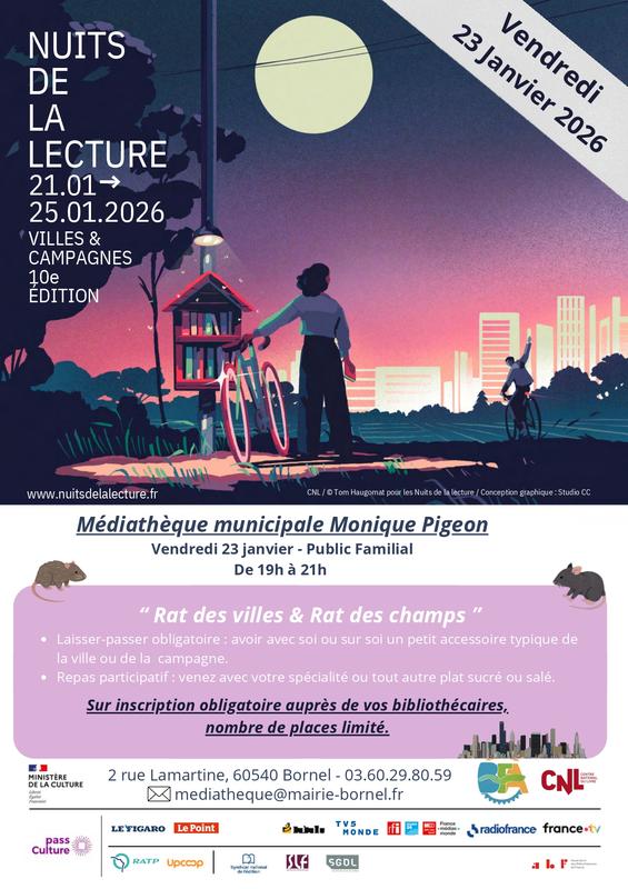 "Rat des Ville &amp; Rat des Champs" Nuits de la Lecture a Bornel