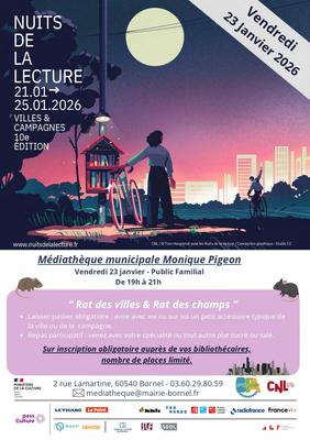 "Rat des Ville &amp; Rat des Champs" Nuits de la Lecture a Bornel