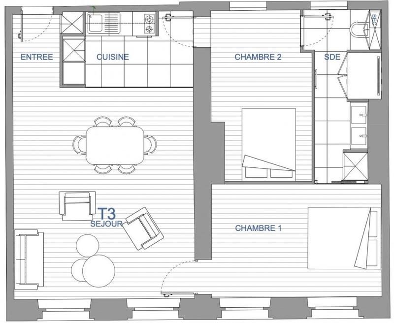 Appartement - 67 m² - 3 pièces