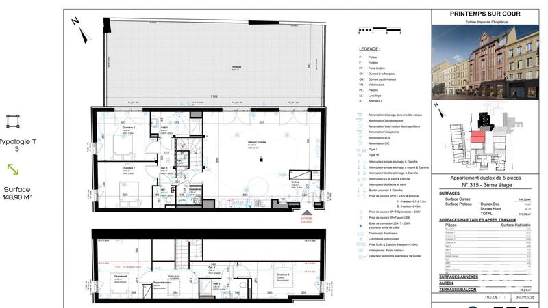Appartement - 147 m² - 5 pièces