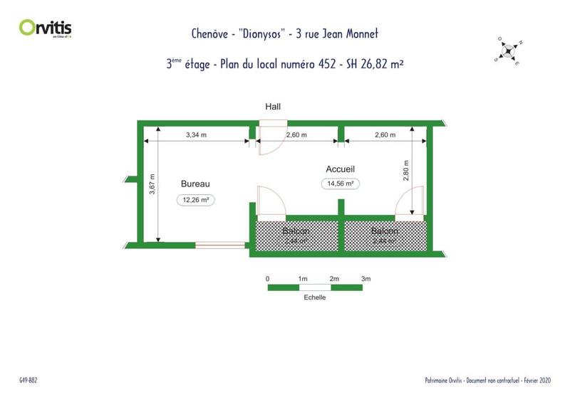 Bureau - 30 m² - 1 pièce