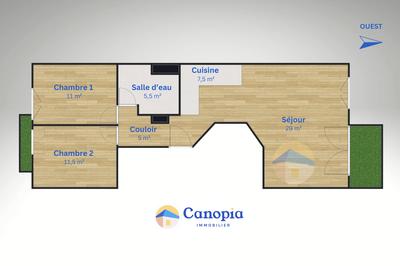 Appartement - 71 m² - 3 pièces