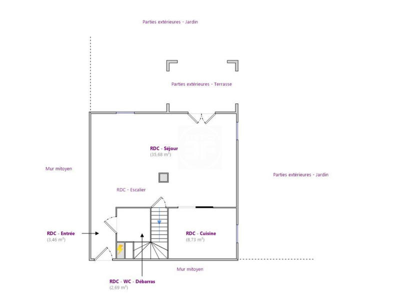 Duplex - 100 m² - 5 pièces