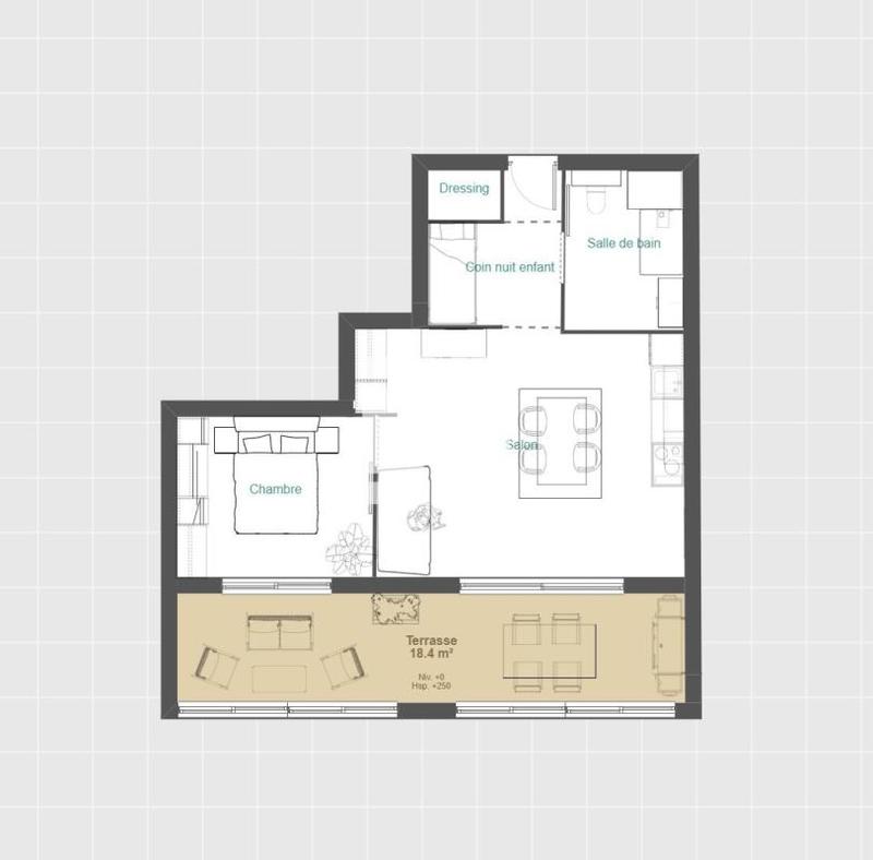 Appartement - 49 m² - 2 pièces