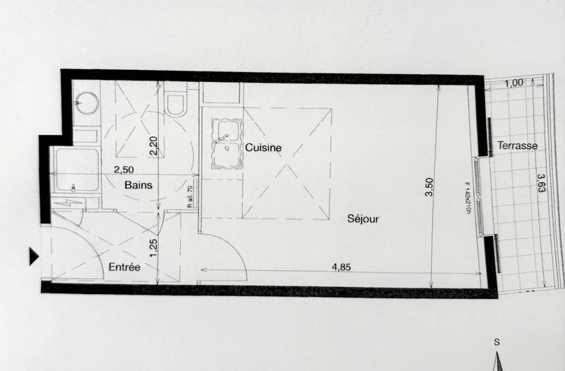 Appartement - 23 m² - 1 pièce