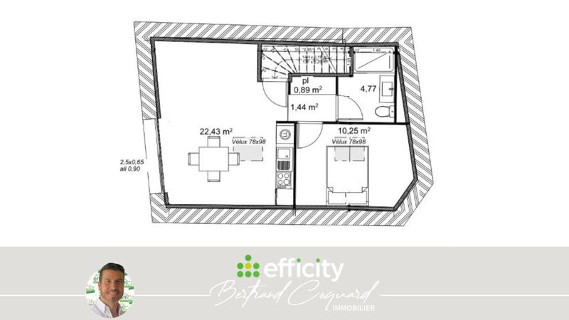 Appartement - 37 m² - 2 pièces