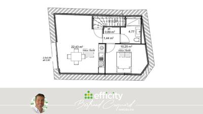 Appartement - 37 m² - 2 pièces