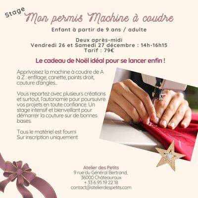 Mon permis Machine à coudre