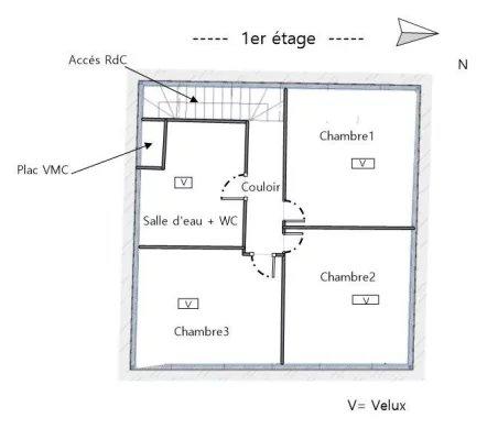 Maison de ville - 73 m² - 4 pièces