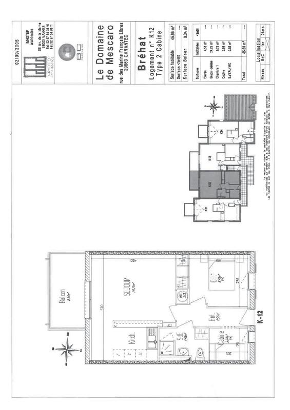 Appartement - 45 m² - 2 pièces