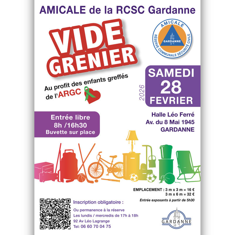 2ème vide grenier de l'amicale rcsc gardanne