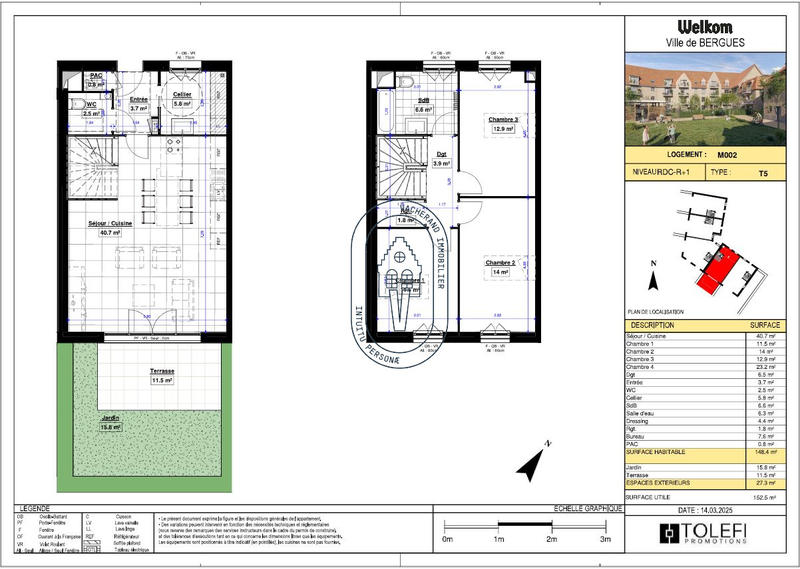 Maison - 148 m² - 5 pièces