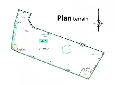 Terrain - 470 m²