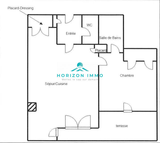 Appartement - 45 m² - 2 pièces