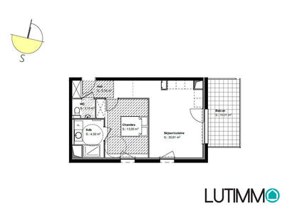 Appartement - 46 m² - 2 pièces