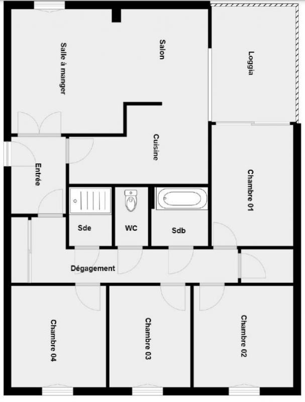 Appartement - 97 m² - 5 pièces