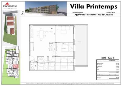 Appartement - 80 m² - 3 pièces