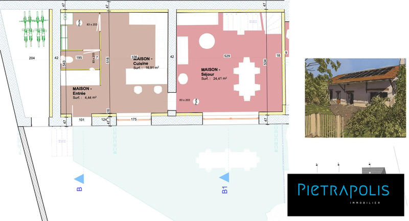 Maison - 112 m² - 4 pièces