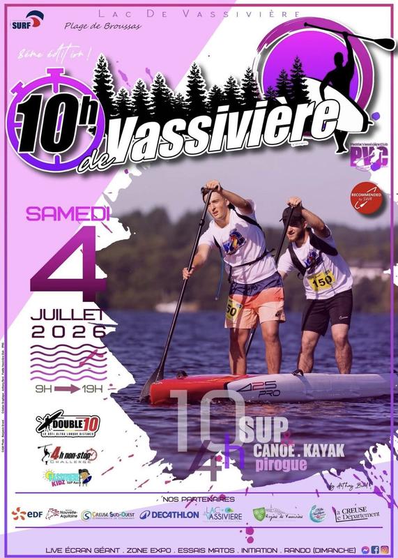 Les 10h de Vassivière : endurance de sports de pagaies