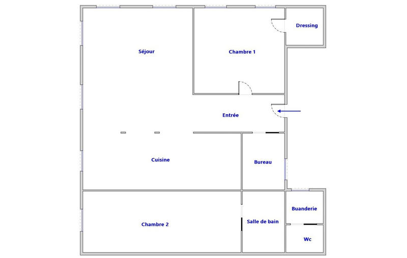 Appartement - 91 m² - 3 pièces
