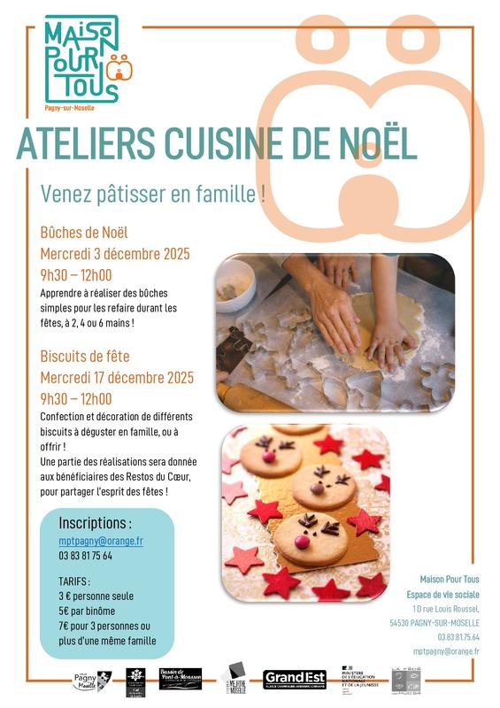 Ateliers cuisine de Noël