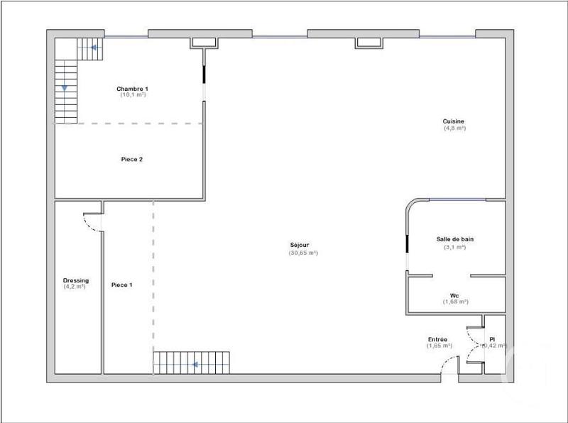Appartement - 68 m² - 3 pièces