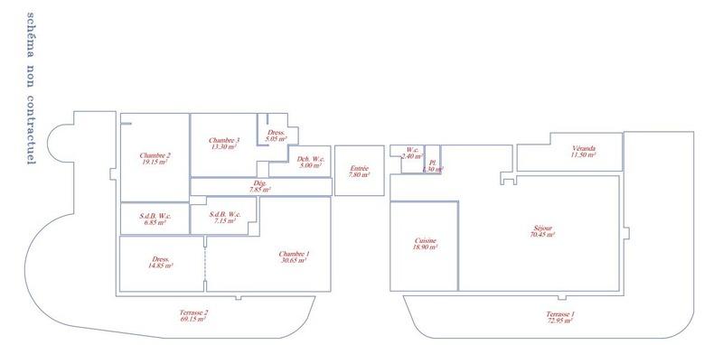 Appartement - 210 m² - 5 pièces