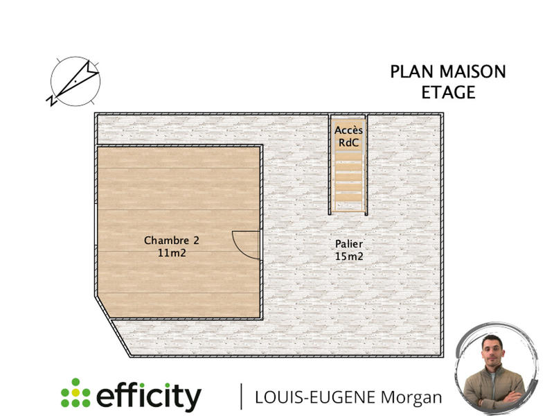 Maison de ville - 66 m² - 3 pièces