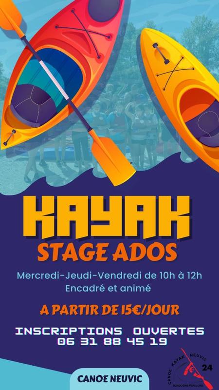 Stages jeunes canoë-kayak