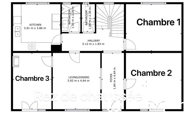 Chambre - 20 m² - 1 pièce