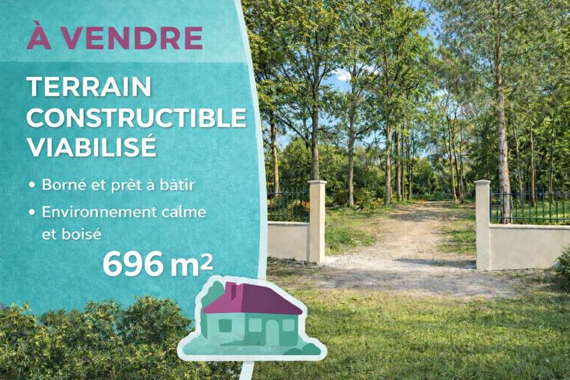 Terrain - 696 m²