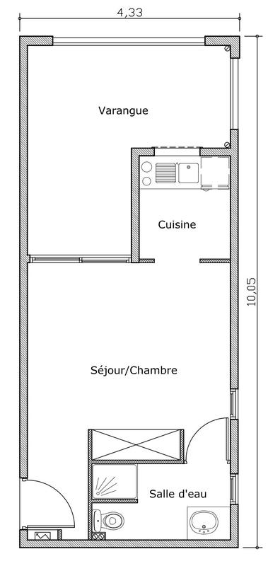 Appartement - 25 m² - 1 pièce