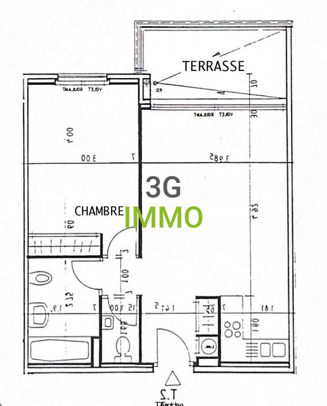 Appartement - 49 m² - 2 pièces