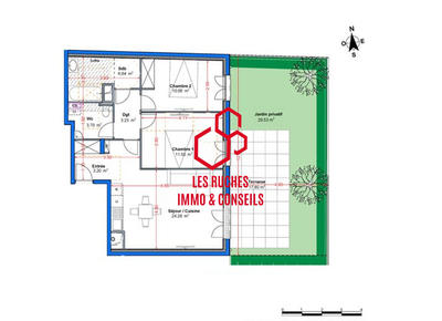 Appartement - 63 m² - 3 pièces