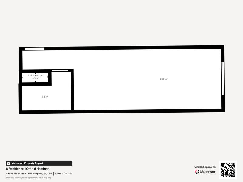 Appartement - 25 m² - 1 pièce