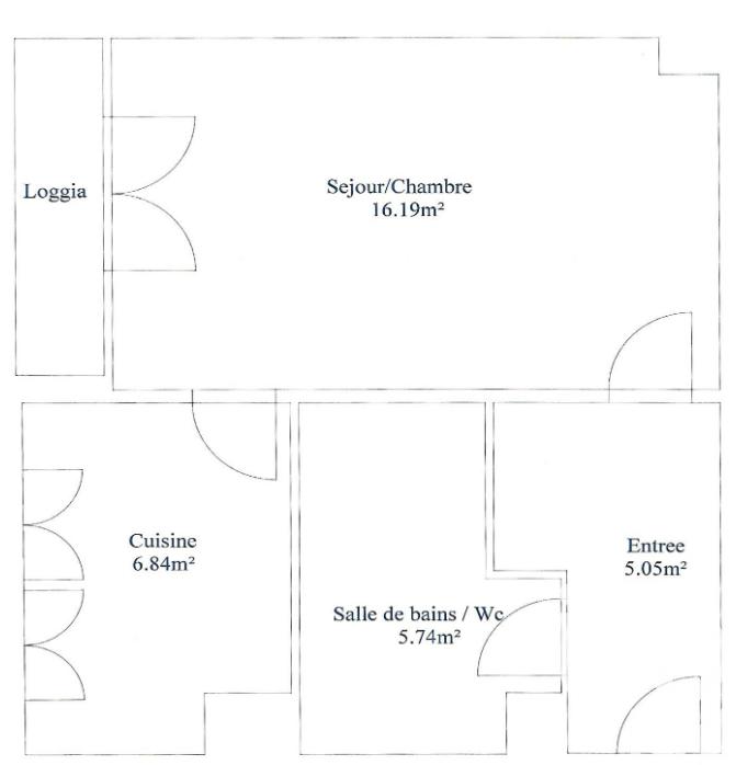 Studio - 34 m² - 1 pièce