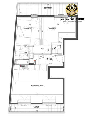 Appartement - 72 m² - 3 pièces