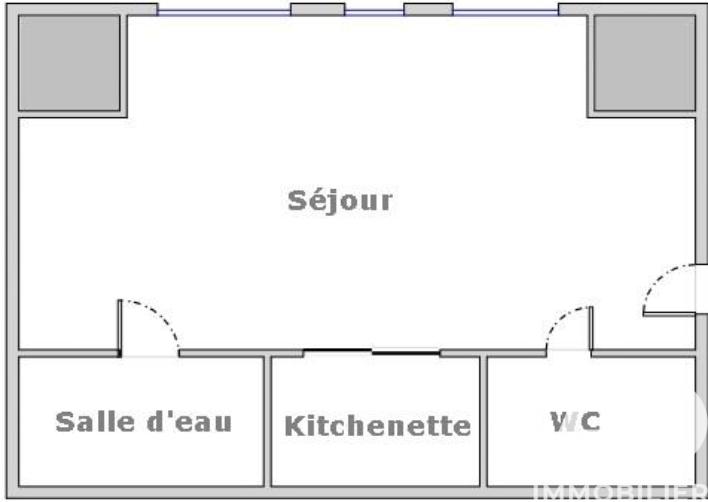 Studio - 21 m² - 1 pièce