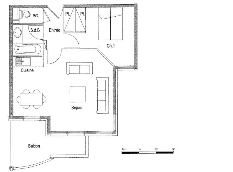 Appartement - 42 m² - 2 pièces