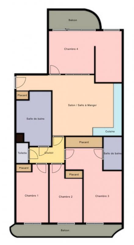 Chambre - 19 m² - 4 pièces