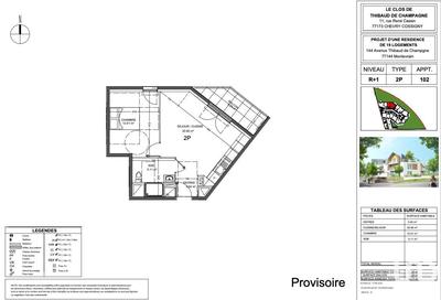 Appartement - 41 m² - 2 pièces