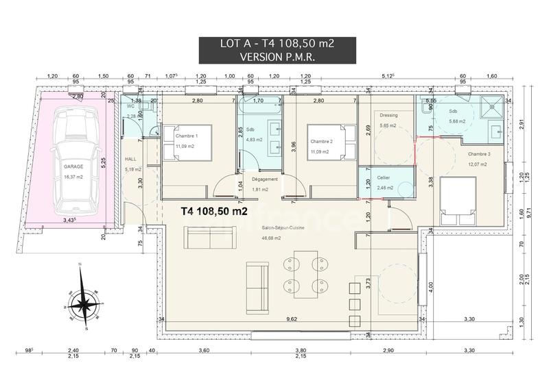 Maison - 100 m² - 4 pièces